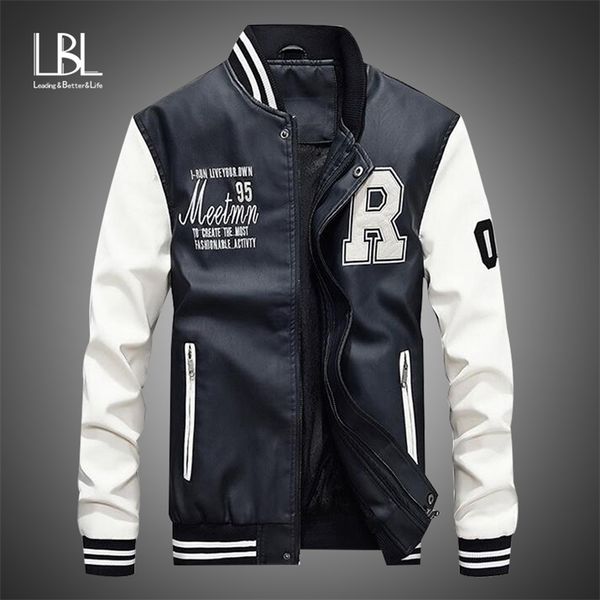 mens jackets men leather brand embroidery baseball pu male casual luxury winter warm fleece pilot bomber coat 220908, Black;brown
mens jackets men leather brand embroidery baseball pu male casual luxury winter warm fleece pilot bomber coat 220908, Black;brown