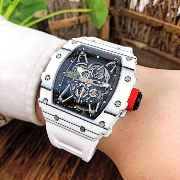 2022 white richa milles mens automatic mechanical watch carbon fiber personalized hollowed out tape luminous waterproof tide, Slivery;brown
2022 white richa milles mens automatic mechanical watch carbon fiber personalized hollowed out tape luminous waterproof tide, Slivery;brown