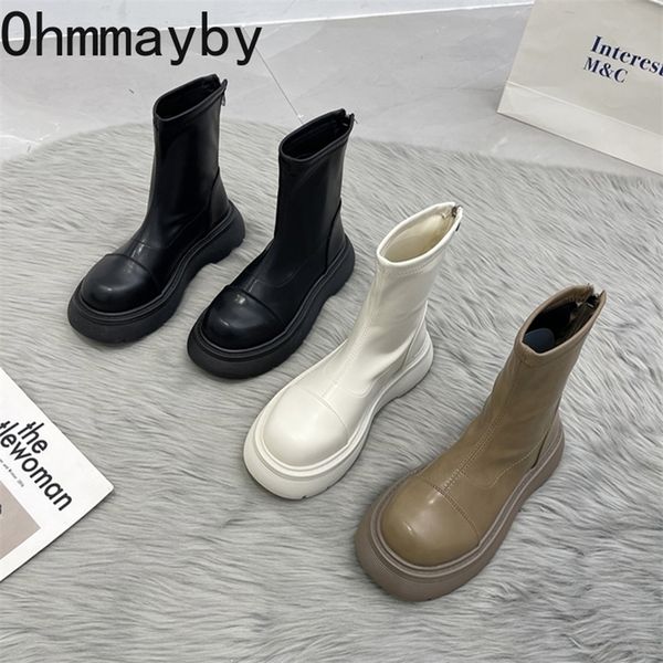 boots autumn women leather ankles winter round toe chunky flats heel short zipper fashion motorcycle 220908, Black
boots autumn women leather ankles winter round toe chunky flats heel short zipper fashion motorcycle 220908, Black