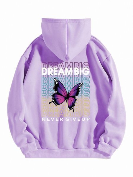 women's hoodies & sweatshirts slogan & butterfly print kangaroo pocket drawstring thermal hoodie b8bx#, Black
women's hoodies & sweatshirts slogan & butterfly print kangaroo pocket drawstring thermal hoodie b8bx#, Black