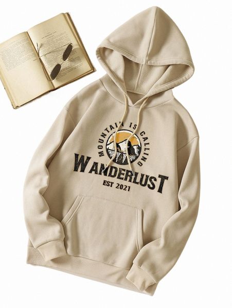 women's hoodies & sweatshirts mountain and letter graphic drawstring thermal lined hoodie r8it#, Black
women's hoodies & sweatshirts mountain and letter graphic drawstring thermal lined hoodie r8it#, Black