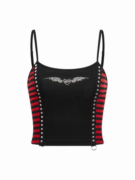 women's tanks & camis striped & rhinestone wings print studded detail cami q2mf#, White
women's tanks & camis striped & rhinestone wings print studded detail cami q2mf#, White