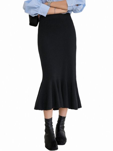 women's sweaters dazy high waist mermaid hem ribbed knit skirt 211g#, White;black
women's sweaters dazy high waist mermaid hem ribbed knit skirt 211g#, White;black