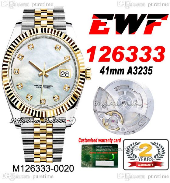 ewf just 126333 a3235 automatic mens watch 41 two tone yellow gold fluted bezel mop diamond dial jubileesteel bracelet super edition same se, Slivery;brown
ewf just 126333 a3235 automatic mens watch 41 two tone yellow gold fluted bezel mop diamond dial jubileesteel bracelet super edition same se, Slivery;brown