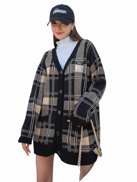 women's sweaters dazy plaid pattern drop shoulder patch detail cardigan k2gk#, White;black
women's sweaters dazy plaid pattern drop shoulder patch detail cardigan k2gk#, White;black