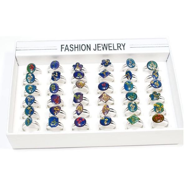 band rings band plant dried flower cut mood rings 36 pieces/lot with jewelry box bk crystal wholesale drop delivery 2021 lulubaby dhfzx, Silver
band rings band plant dried flower cut mood rings 36 pieces/lot with jewelry box bk crystal wholesale drop delivery 2021 lulubaby dhfzx, Silver