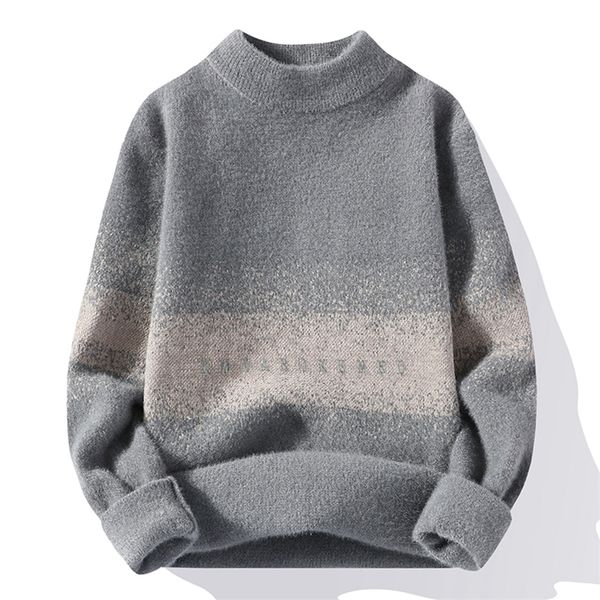 men s sweaters winter long sleeved warm youth knitted sweater casual comfortable half turtleneck 220908, White;black
men s sweaters winter long sleeved warm youth knitted sweater casual comfortable half turtleneck 220908, White;black