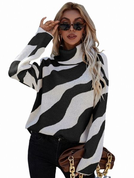 women's sweaters turtleneck graphic pattern drop shoulder sweater r5ma#, White;black
women's sweaters turtleneck graphic pattern drop shoulder sweater r5ma#, White;black