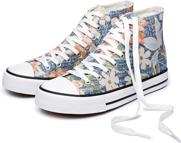 blue print womens high canvas sneakers classic canvas shoes casual for walking
blue print womens high canvas sneakers classic canvas shoes casual for walking