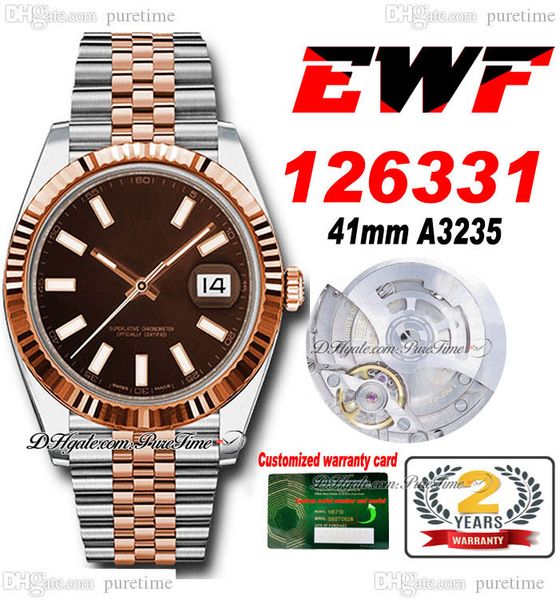 ewf just 126331 a3235 automatic mens watch 41 two tone rose gold fluted bezel brown stick dial jubileesteel bracelet super edition same seri, Slivery;brown
ewf just 126331 a3235 automatic mens watch 41 two tone rose gold fluted bezel brown stick dial jubileesteel bracelet super edition same seri, Slivery;brown