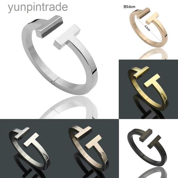 luxury fashion women bangle stainless open cuffs thick wide band double t bangles bracelet mens jewlery silver rose gold black pul234m339y
luxury fashion women bangle stainless open cuffs thick wide band double t bangles bracelet mens jewlery silver rose gold black pul234m339y