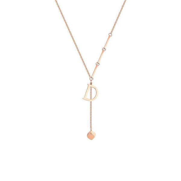 no color fading fashion alphabet d & cube pendant necklace by 316l stainless steel for women294t, Silver
no color fading fashion alphabet d & cube pendant necklace by 316l stainless steel for women294t, Silver