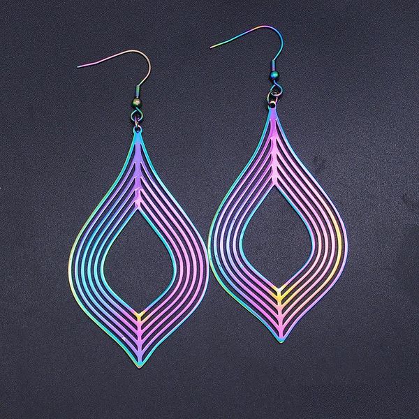 dangle chandelier fashion statement dangle earring big stainless steel earrings for women hanging stripe drop earing modern jewelry dhi6e, Silver 
dangle chandelier fashion statement dangle earring big stainless steel earrings for women hanging stripe drop earing modern jewelry dhi6e, Silver