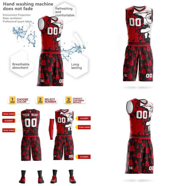 2022 basketball jersey men youth custom uniforms sets plus size red can printing name number shirt, Black
2022 basketball jersey men youth custom uniforms sets plus size red can printing name number shirt, Black