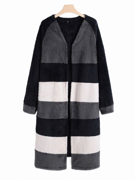 plus size outerwear & coats plus color block raglan sleeve open front flannel coat z3al#, Black
plus size outerwear & coats plus color block raglan sleeve open front flannel coat z3al#, Black