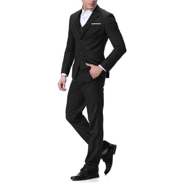men's suits blazers men suits notch lapel 3 pieces 2 buttons casual wear slim fit suit for men solid color jacket smart wedding formal, White;black
men's suits blazers men suits notch lapel 3 pieces 2 buttons casual wear slim fit suit for men solid color jacket smart wedding formal, White;black