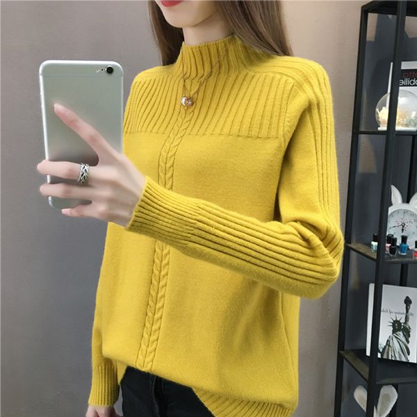 women s sweaters knitted turtleneck women autumn winter ladies korean sweater female long sleeve jumper blue white red pullover femme 220908, White;black
women s sweaters knitted turtleneck women autumn winter ladies korean sweater female long sleeve jumper blue white red pullover femme 220908, White;black
