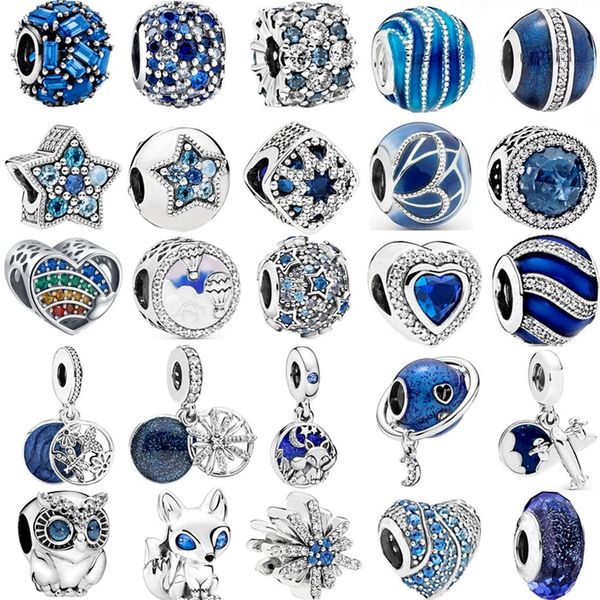 925 sterling silver dangle charm sky blue series butterfly flower unicorn stars moon owl plane bead fit pandora charms bracelet diy jew227d, Black
925 sterling silver dangle charm sky blue series butterfly flower unicorn stars moon owl plane bead fit pandora charms bracelet diy jew227d, Black