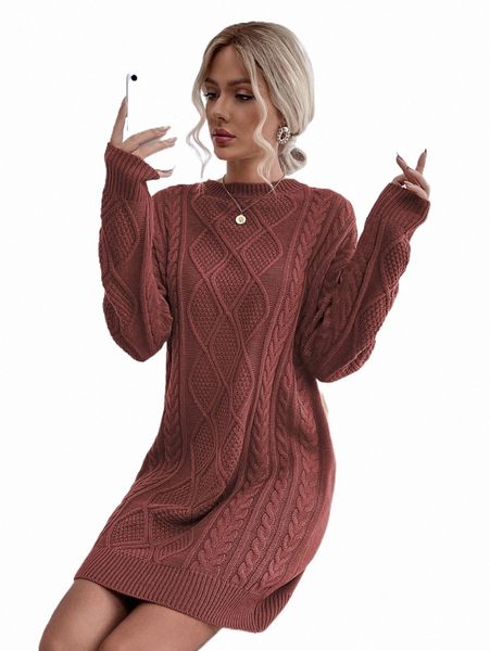 women's sweaters solid drop shoulder cable knit sweater dress m0hw#, White;black 
women's sweaters solid drop shoulder cable knit sweater dress m0hw#, White;black