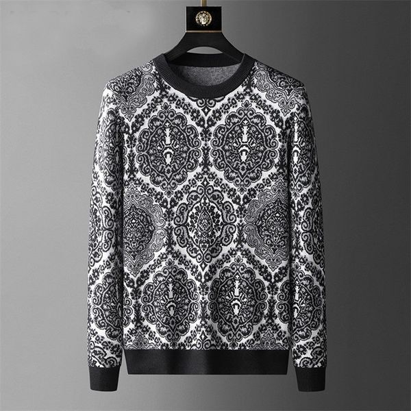 men s sweaters autumn winter retro men s sweater base shirt slim fit pullover jacquard trendy round neck brand knitwear 220908, White;black
men s sweaters autumn winter retro men s sweater base shirt slim fit pullover jacquard trendy round neck brand knitwear 220908, White;black