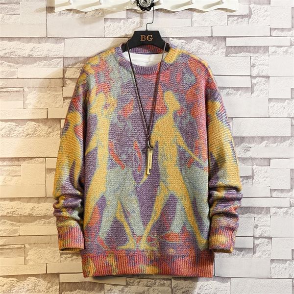 men s sweaters autumn winter mens fashion pullovers casual men loose harajuku style round neck trendy knitted 220908, White;black
men s sweaters autumn winter mens fashion pullovers casual men loose harajuku style round neck trendy knitted 220908, White;black
