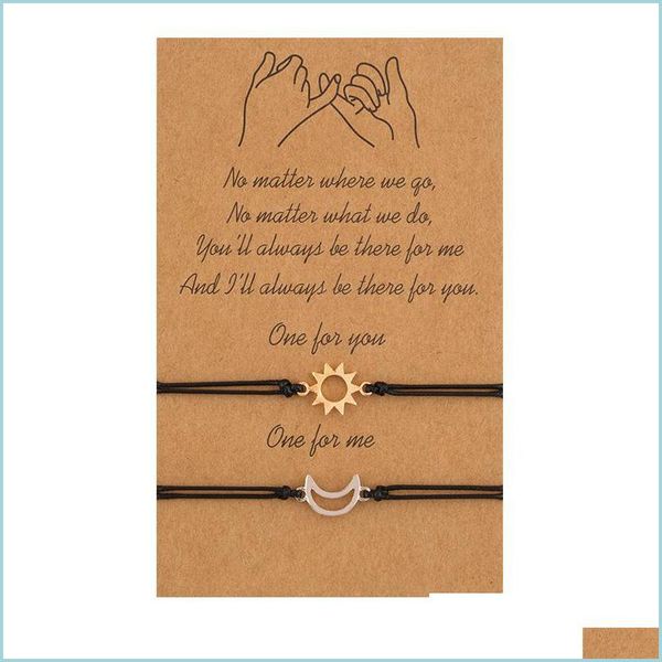 charm bracelets creative simple alloy sun moon wax woven adjustable card couple bracelet jewelry drop delivery 2021 bracelets dhseller dhz72, Golden;silver
charm bracelets creative simple alloy sun moon wax woven adjustable card couple bracelet jewelry drop delivery 2021 bracelets dhseller dhz72, Golden;silver