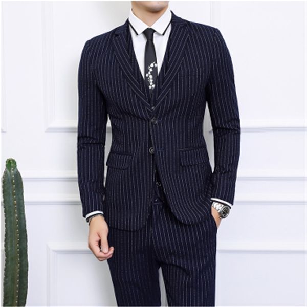 men's suits blazers men's striped suit three-piece large size 6xl british style gentleman business banquet wedding host fashion qu, White;black
men's suits blazers men's striped suit three-piece large size 6xl british style gentleman business banquet wedding host fashion qu, White;black