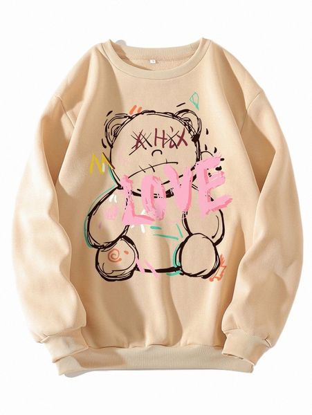women's hoodies & sweatshirts bear and letter graphic thermal pullover m8tv#, Black
women's hoodies & sweatshirts bear and letter graphic thermal pullover m8tv#, Black