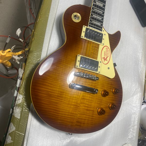 one piece neck one piece body electric guitar in sunburst tiger flame guitar smoke colour
one piece neck one piece body electric guitar in sunburst tiger flame guitar smoke colour