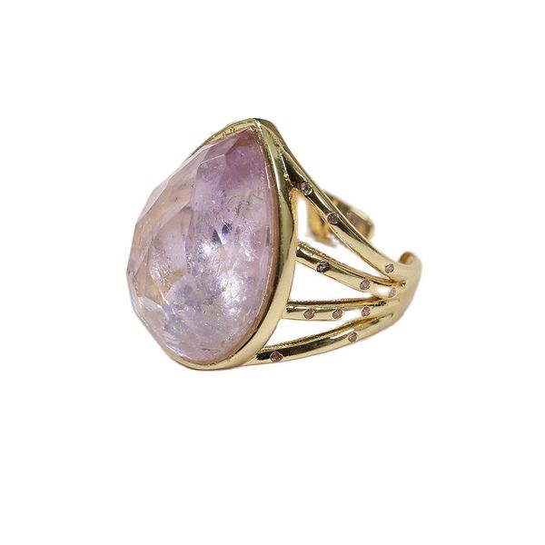 natural light purple amethyst solitaire faceted trillion shape teardrop ring gold plated rings adjustable for women gifts, Golden;silver
natural light purple amethyst solitaire faceted trillion shape teardrop ring gold plated rings adjustable for women gifts, Golden;silver