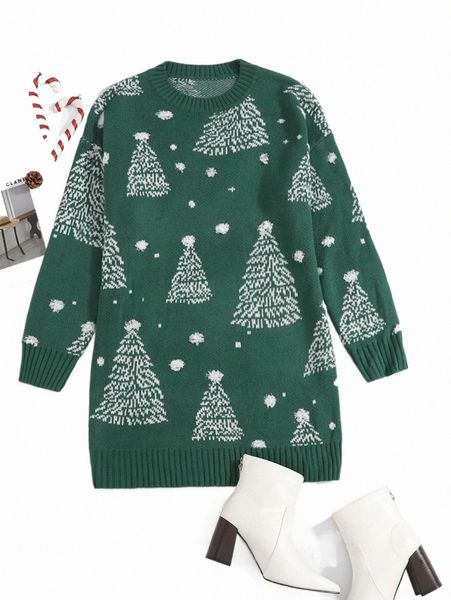 women's sweaters christmas pattern drop shoulder sweater dress p8jk#, White;black
women's sweaters christmas pattern drop shoulder sweater dress p8jk#, White;black