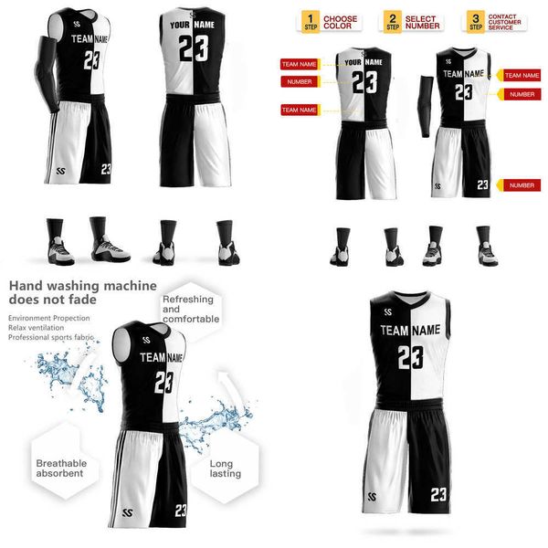 2022 basketball jersey custom number name short pants men's youth sleeveless s uniform set shirt, Black
2022 basketball jersey custom number name short pants men's youth sleeveless s uniform set shirt, Black