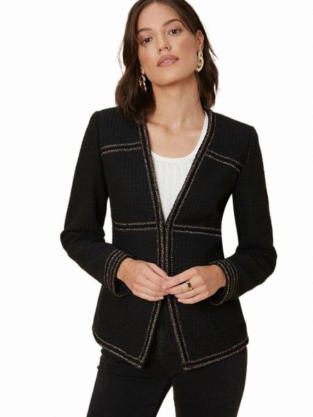 women's down & parkas motf premium tweed straight fit overcoat j52e#, Black