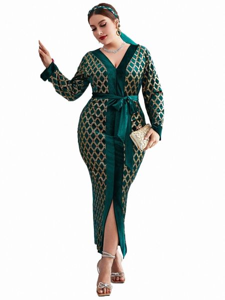 plus size dresses plus gold argyle pattern belted split hem velvet dress x50x#, Black
plus size dresses plus gold argyle pattern belted split hem velvet dress x50x#, Black