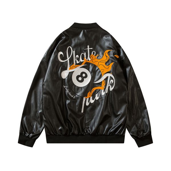 pu leather baseball jacket letter embroidery vintage jackets hip hop bomber coats, Black;brown
pu leather baseball jacket letter embroidery vintage jackets hip hop bomber coats, Black;brown