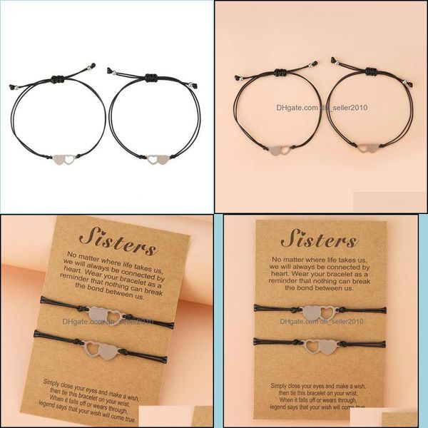 charm bracelets sisters card bracelet 2-piece creative stainless steel heart-shaped good friend drop delivery 2021 jewelry bracelets d dhfg3, Golden;silver
charm bracelets sisters card bracelet 2-piece creative stainless steel heart-shaped good friend drop delivery 2021 jewelry bracelets d dhfg3, Golden;silver