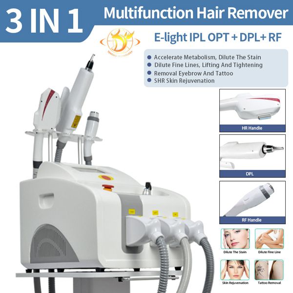 ipl machine 3 in 1 ipl hr tattoo laser hair removal rf face lift machines