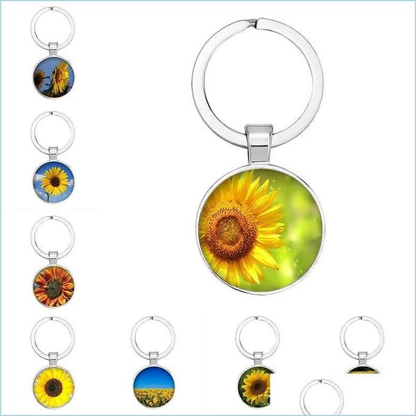 keychains sunflower keychain colorf round flower image car key chain bag charm metal ring gift female girl women men drop delivery 20 dhane, Silver
keychains sunflower keychain colorf round flower image car key chain bag charm metal ring gift female girl women men drop delivery 20 dhane, Silver