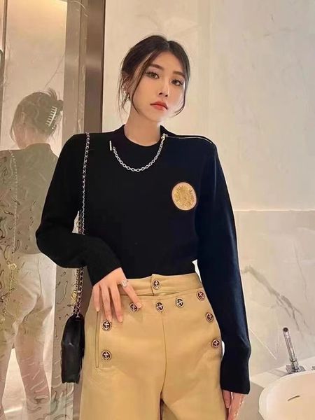 women sweaters 2022 womens sweaters spring autumn embroidery zipper chain sweater women's fashion thin long sleeve coat, White;black
women sweaters 2022 womens sweaters spring autumn embroidery zipper chain sweater women's fashion thin long sleeve coat, White;black