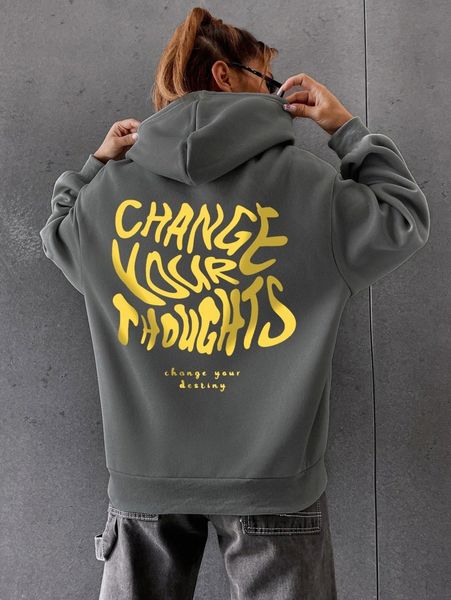 women's hoodies & sweatshirts slogan graphic kangaroo pocket drawstring thermal hoodie 66vj#, Black
women's hoodies & sweatshirts slogan graphic kangaroo pocket drawstring thermal hoodie 66vj#, Black