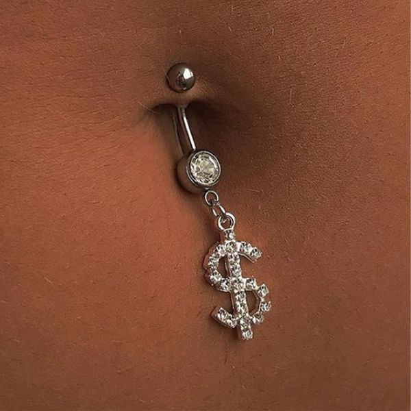 fashion dollar belly button ring rhinestone nail ladies piercing jewelry body chain 220921, Silver
fashion dollar belly button ring rhinestone nail ladies piercing jewelry body chain 220921, Silver