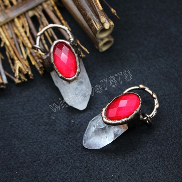 antique natural stone pendant necklaces red jades hexagonal pendulum irregular rock raw clear crystal quartz necklace reiki, Silver
antique natural stone pendant necklaces red jades hexagonal pendulum irregular rock raw clear crystal quartz necklace reiki, Silver