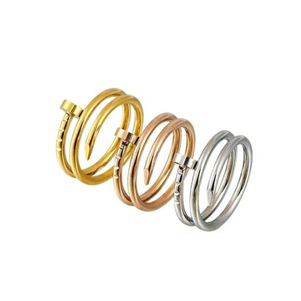 love nail ring designer band rings male female rings classic c design jewelry fade not allergic287c, Silver
love nail ring designer band rings male female rings classic c design jewelry fade not allergic287c, Silver