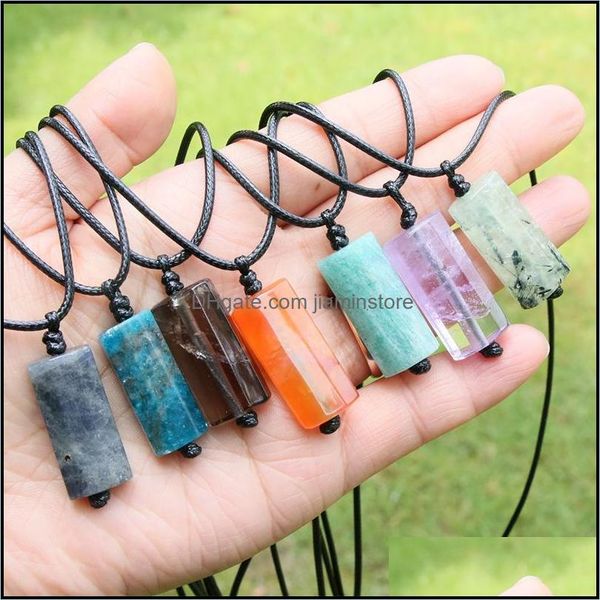 pendant necklaces natural crystal stone slice flat strip necklace amethyst turquoise red agate amazonite pendant rope for women men j dh8i9, Silver
pendant necklaces natural crystal stone slice flat strip necklace amethyst turquoise red agate amazonite pendant rope for women men j dh8i9, Silver