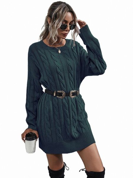 women's sweaters cable knit drop shoulder sweater dress without belt n3se#, White;black
women's sweaters cable knit drop shoulder sweater dress without belt n3se#, White;black