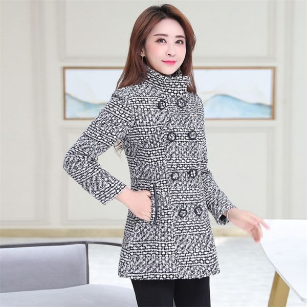 women's wool blends m-3xl women wool blends coat autumn winter fashion mother overcoat turtleneck plaid slim long tweed woolen outerwea, Black
women's wool blends m-3xl women wool blends coat autumn winter fashion mother overcoat turtleneck plaid slim long tweed woolen outerwea, Black