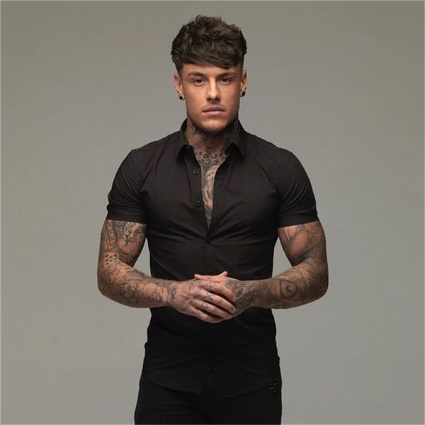men's casual shirts summer fashion slim fit button short sleeve shirts men casual sportswear dress shirt male hipster shirts fitness c, White;black
men's casual shirts summer fashion slim fit button short sleeve shirts men casual sportswear dress shirt male hipster shirts fitness c, White;black