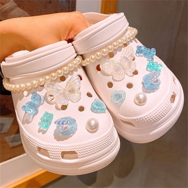 shoe parts accessories quality diy croc charms designer bundle cute butterfly garden shoe buckle pearl chain croc accessories fashion girls, White;pink
shoe parts accessories quality diy croc charms designer bundle cute butterfly garden shoe buckle pearl chain croc accessories fashion girls, White;pink
