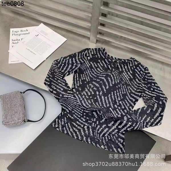 aw king hoodies slim letter printed long sleeve t-shirt women's new summer perspective mesh bottomed shirt round neck top, Black
aw king hoodies slim letter printed long sleeve t-shirt women's new summer perspective mesh bottomed shirt round neck top, Black