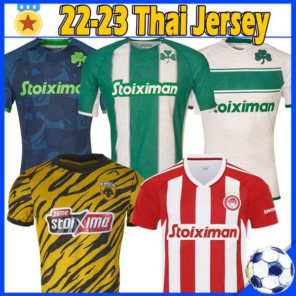22 23 greece olympiacos f.c soccer jerseys masouras james aek 2022 2023 panathinaikos football shirts koka fortounis el arabi pepe camara, Black;yellow
22 23 greece olympiacos f.c soccer jerseys masouras james aek 2022 2023 panathinaikos football shirts koka fortounis el arabi pepe camara, Black;yellow